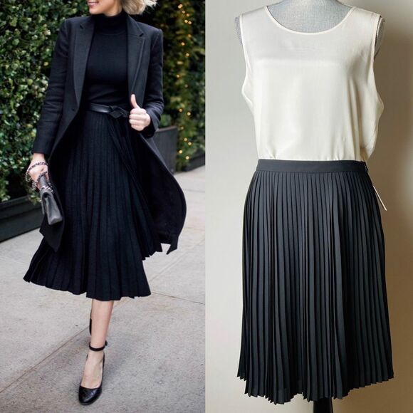 Conrad C Collection Dresses & Skirts - Nwt  Mexx Black knee length pleated skirt. Business casual professional size 4